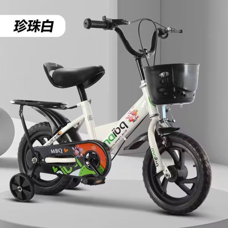 Bicicleta para niños Bicicleta inflable gratuita con ruedas auxiliares para niños y niñas de 3 años y 5 años para niños de 14-18 pulgadas