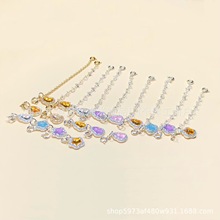 14k包金高保色水晶diy配件葫芦安全链万能扣提溜手链挂件隔珠串珠