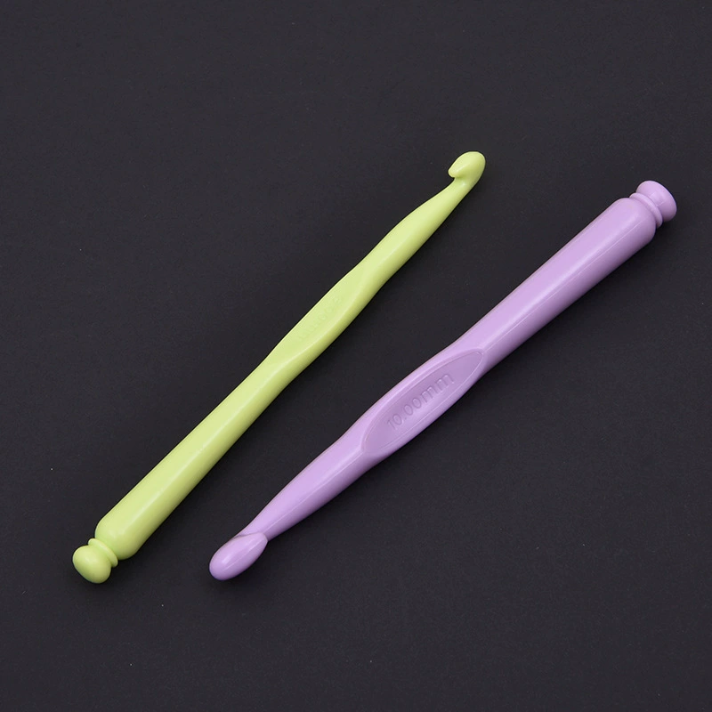 [✅毛线针织塑料钩针 塑料彩铝勾针 DIY编织勾针工具 一套12支]