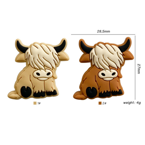 New product silicone animal cow beads cartoon cute teething DIY toys baby teething toys can be customized