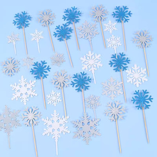 双层雪花插件圣诞雪花蛋糕装饰-1688买家百科