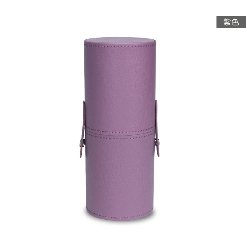 Customized cepillo de maquillaje barril de escritorio acabado a prueba de polvo almacenamiento caja de bolsillo de maquillaje con cubierta herramientas de maquillaje bolsa de maquillaje