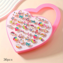 Y 43414 Kids cartoon ring set ��ͯ��ͨ��ָ��װ�羳����ͨ