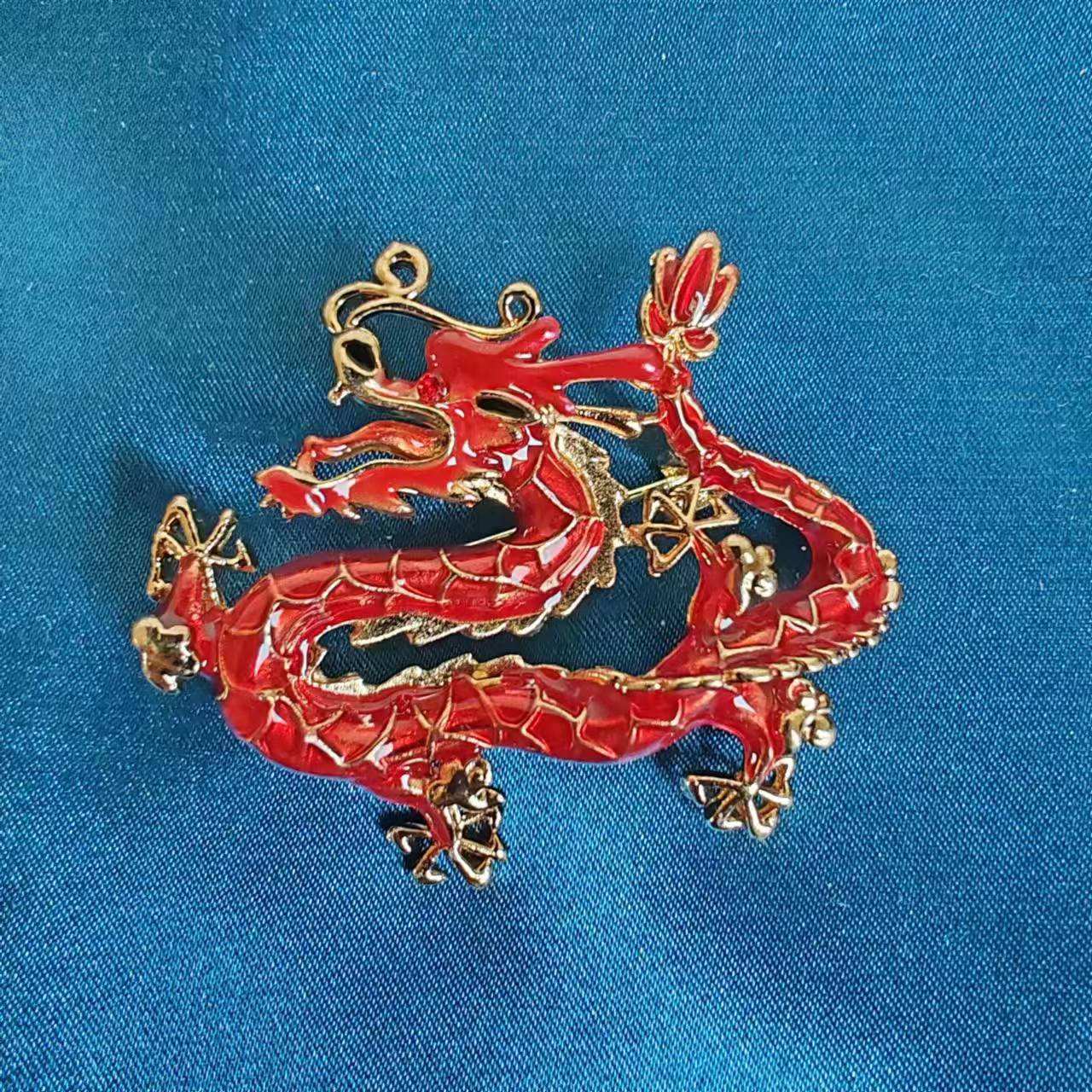 Chinoiserie Cool Style Dragon Alloy Plating Unisex Brooches display picture 17