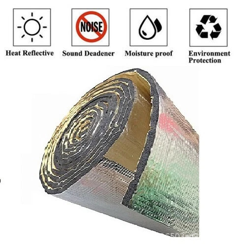 200*50 Car Insulation Cotton Soundproofing Pad 5-10mm Aluminum Foil Cotton Car Door Soundproofing Cotton with Self-Adhesive Backing Cross-Border