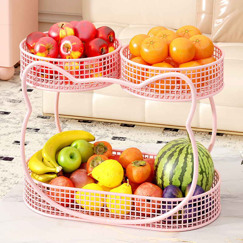 Dopamine Fruit Plate for Living Room Coffee Table, Household Fruit Tray, 2026 New Model, High Aesthetic Fruit Basket, Creative Snack Fruit Bowl