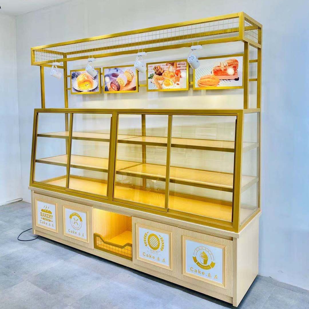 面包柜陈列架展示柜烘焙店蛋糕柜糕点保温弧形模型中岛柜边