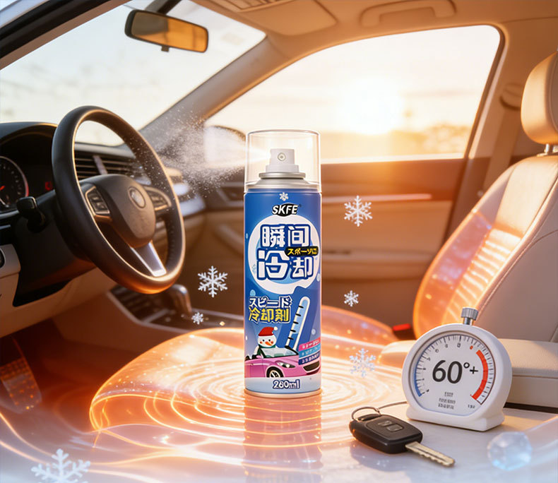 Skfe Summer Rapid Cooling Spray Indoor and Outdoor Cooling Spray Quick Cooling Agent for Car Interior