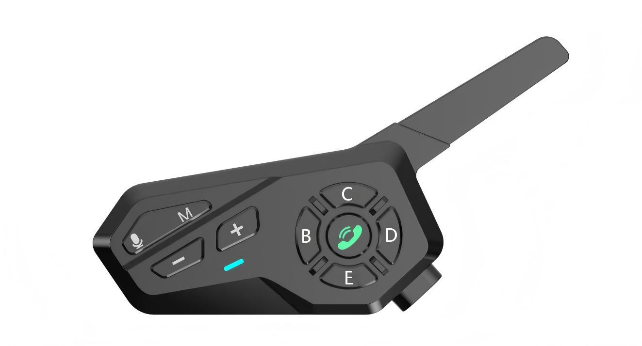X6 Motorcycle Helmet Bluetooth Intercom 1500m Waterproof IPX6 Stereo Riding Headset