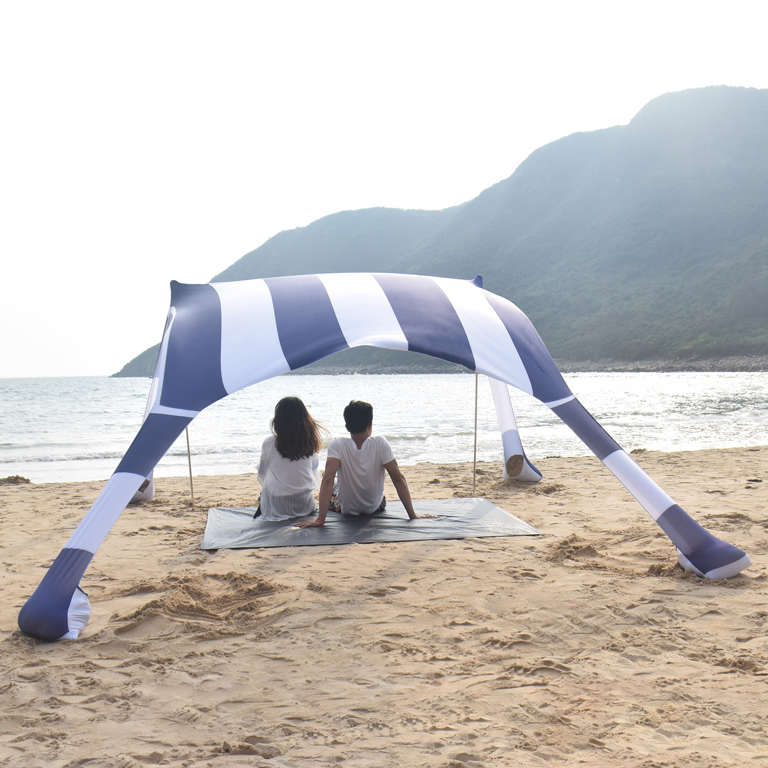 6#蓝白条纹天幕