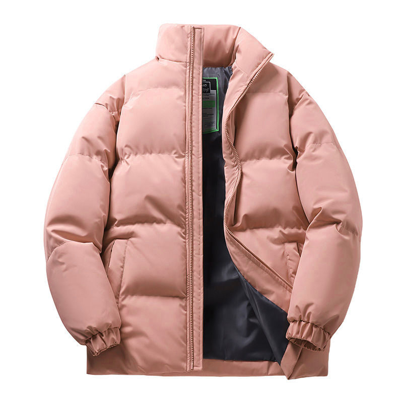 Abrigo de algodón acolchado para hombre invierno 2023 nuevo cuello de soporte cálido engrosado abrigo de algodón acolchado Chaqueta de algodón de color sólido chaqueta casual al por mayor