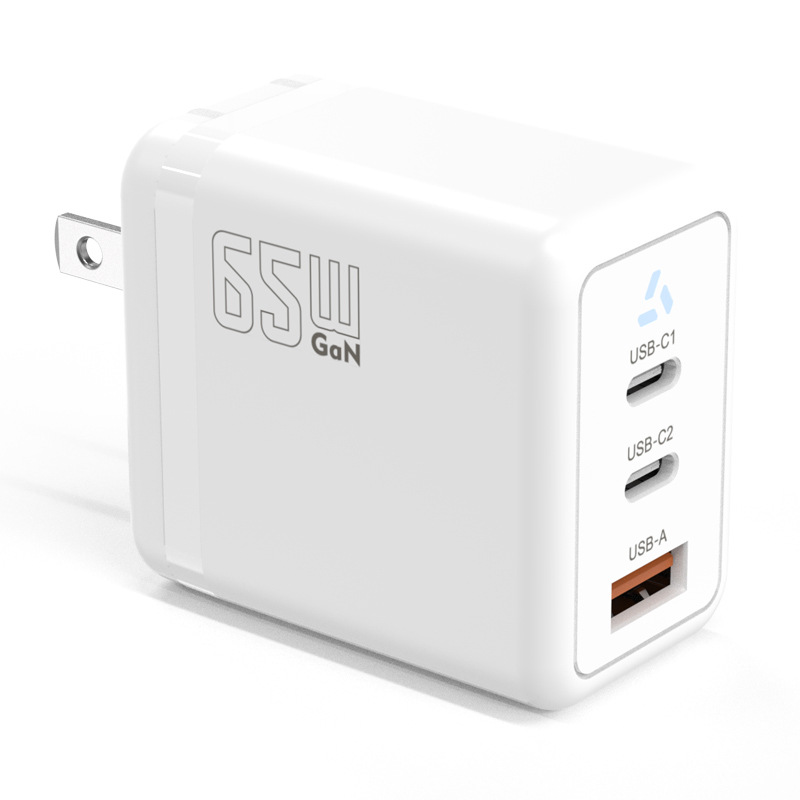 65W cabeza de cargador de nitruro de galio estándar americano estándar ETL certificado PD rápido teléfono móvil cabeza de carga portátil GaN65W