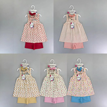 ���Q���l ����ӡ������ȹ+�l��4���� Ůͯ�黨�B��ȹ�� 4pcs