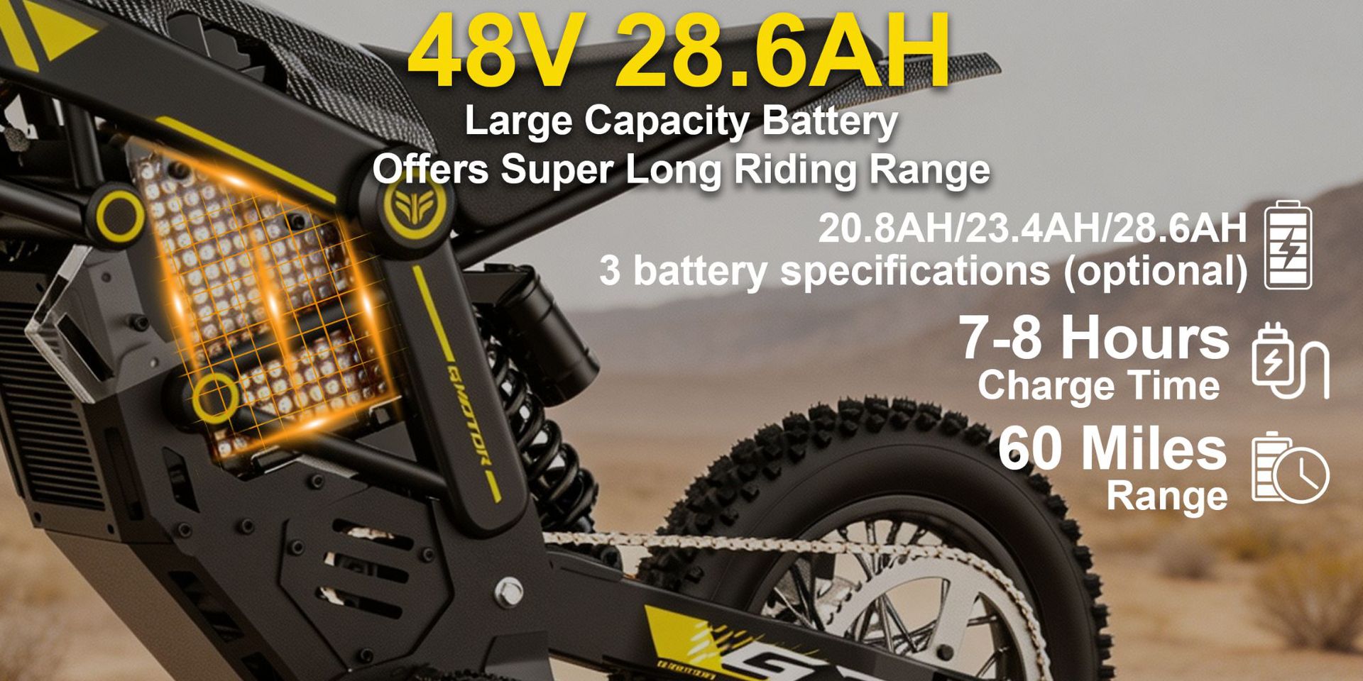 In-stock at the warehouse, direct delivery of two-wheel lightweight motorcycle with ultra-long range, electric off-road motorcycle for teenagers
