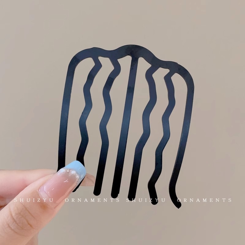 Peine de inserción de artefacto para el cabello con cabeza de bola fija, horquilla para mujer, horquilla al revés, horquilla en forma de U, nuevo peine para el cabello 2025