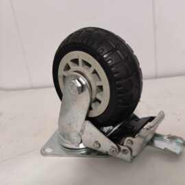 5寸万向轮轮子手推车拖车净音实心轮带刹车5工业脚轮转向厂家现货