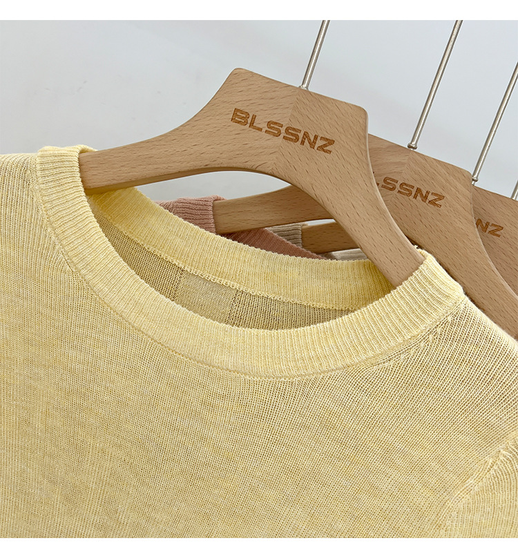 315g Weight Long Sleeve Sleeve Length Pullovers Placket Type Spandex, Polyester Fabric Type Short Top Length Knitwear Tops Type Daily Occasion Round Neck Neckline Slim Fit Type Solid Color Pattern Spring, Autumn Season Women's Gender Casual, Simple Style Style Wholesale Women's Casual Simple Style Solid Color Long Sleeve Sweaters & Cardigans 23