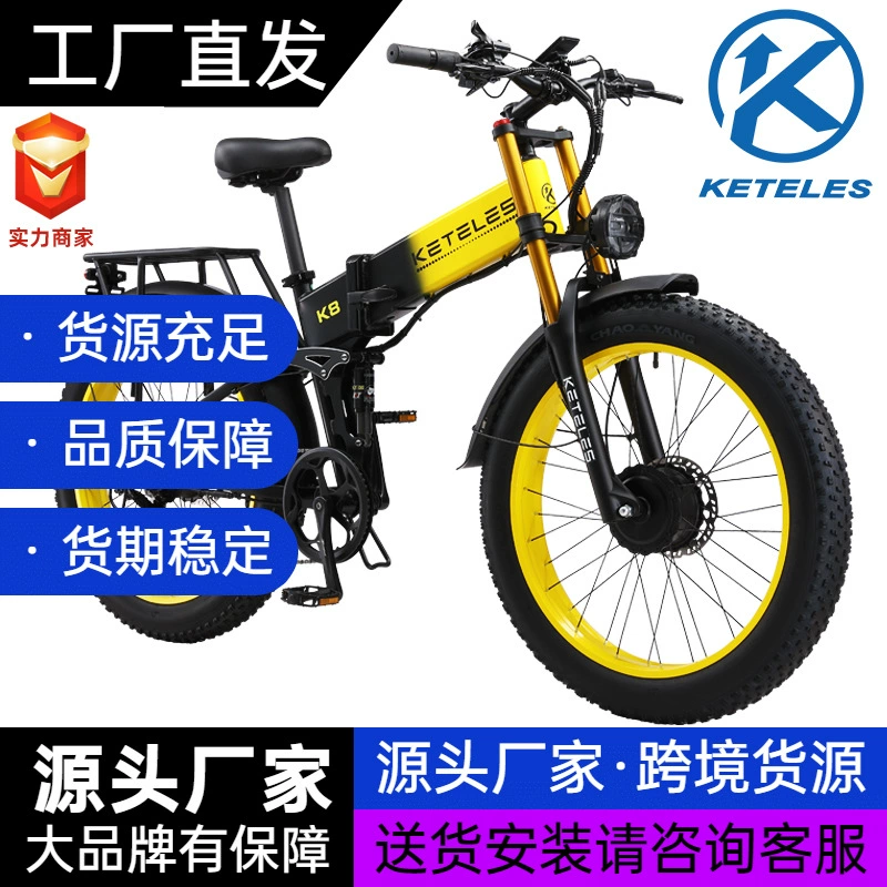 Folding electric metal bike, mountain engine