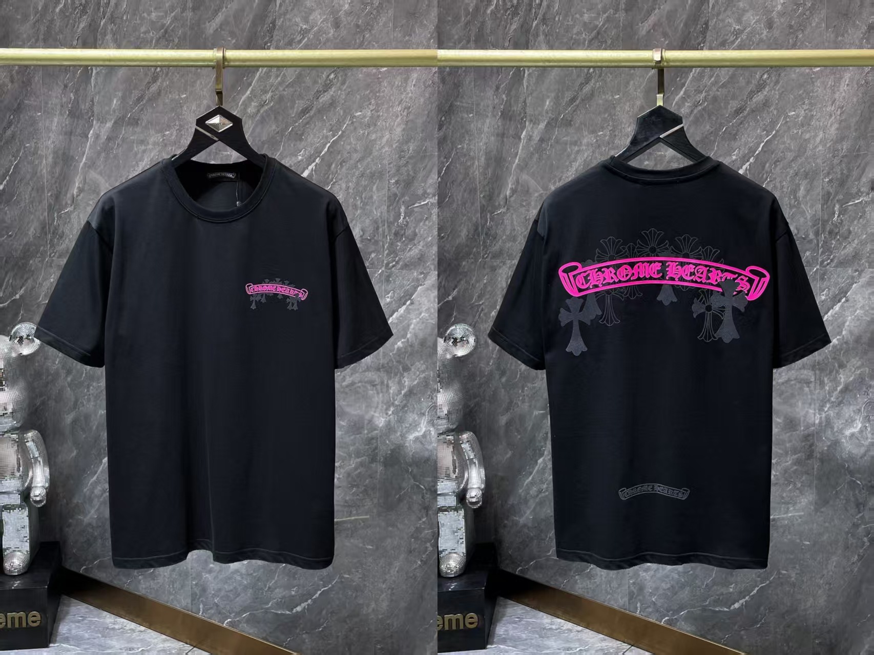 Chrome Heart 24 nuevo Crocodile de verano de moda europea y americana camiseta de manga corta para hombres y mujeres