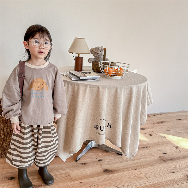 2024春の子供服の新型子供の韓国版春のtシャツのパーカーの男女の長袖の底のシャツ|undefined