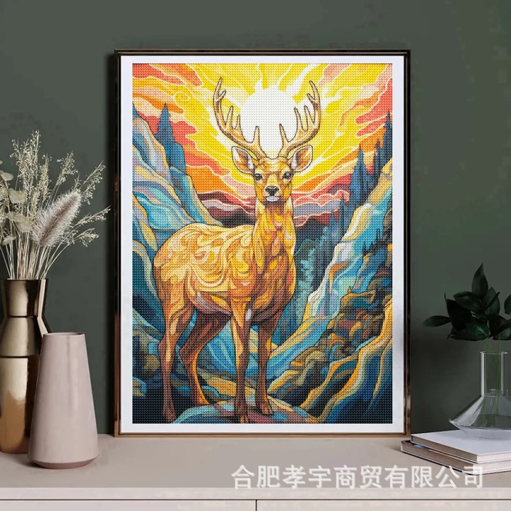 Pintura de Diamantes 5D DIY, Diamantes Redondos y Cuadrados, Diseño de Flores y Animales, Decoración para Sala de Estar o Estudio, Pintura de Diamantes Hecha a Mano