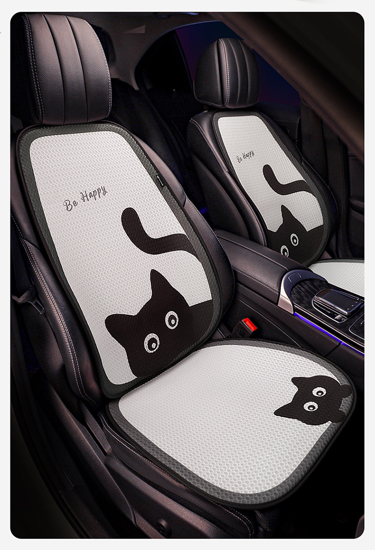 Suitable for Geely Xingyuan Car Seat Cushion, Universal for All Seasons, Ladies Cartoon New Half-Pack Seat Cover, Summer Car Cushion Seat Cushion