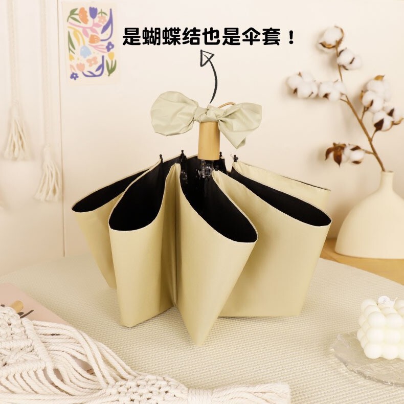 Manual Umbrella, Simple and Fresh Style, Black Rubber Handle, Sun Protection, Windproof, Dual-Use for Sun and Rain, Large Cream Umbrella for Women Manual Umbrella, Simple and Fresh Style, Black Rubber Handle, Sun Protection, Windproof, Dual-Use for Sun and Rain, Large Cream Umbrella for Women