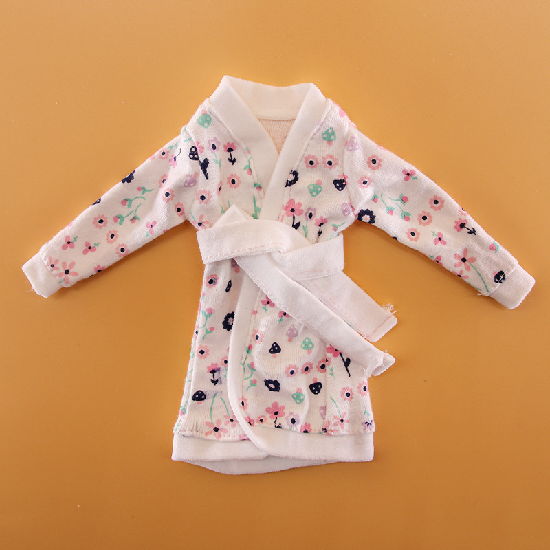 6 점 흰색 바닥 작은 꽃 잠옷 203831