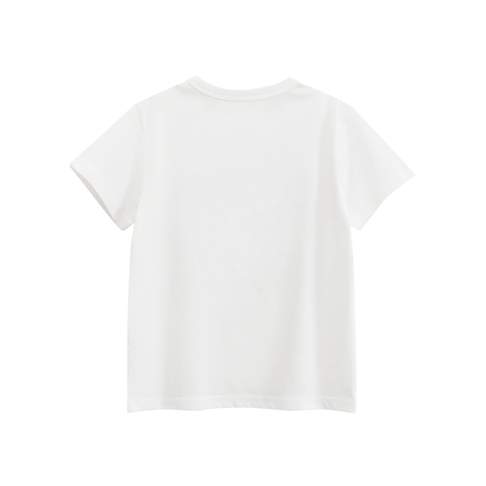 27kids marca de moda ropa para niños camiseta de manga corta para niños verano nueva ropa para bebés máquina de gancho de media manga entrega de una pieza