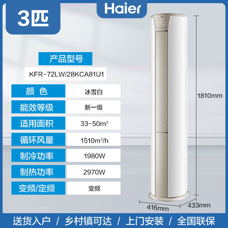 ハイアール・スマートホームは、涼しく快適な空調用の1.5馬力のインバーター冷暖房小型赤い花の統率者を製造しています。|undefined