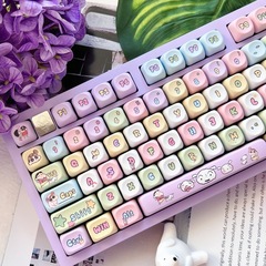 クレヨンしんちゃん類MOA高さキーキャップ機械キーボードキャップカスタマイズ個性可愛いパウダー熱昇華PBTキーキャップ