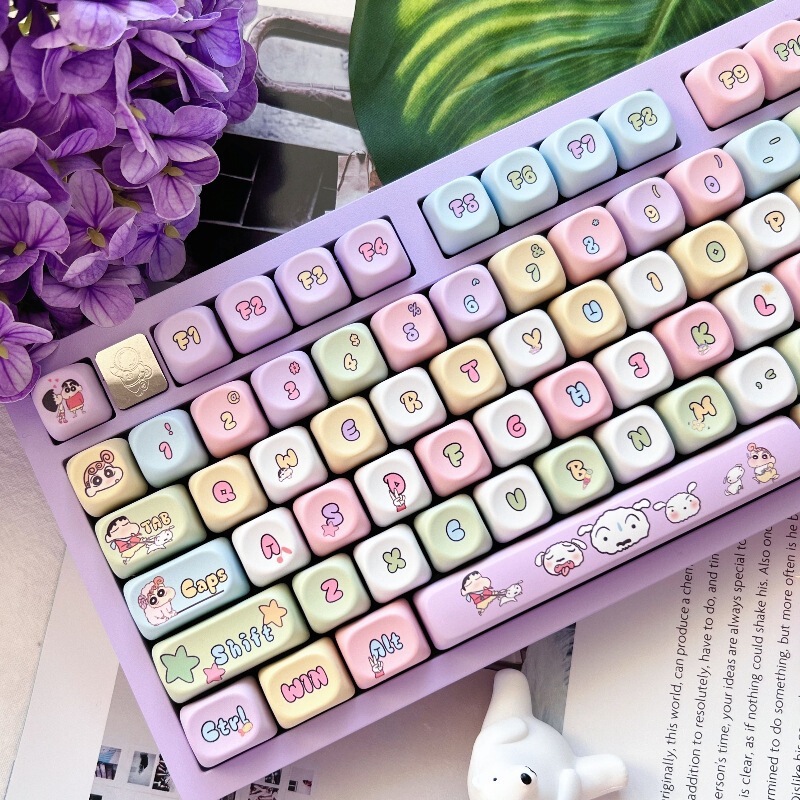 Crayon Xiaoxin MOA high keycap mechanical keyboard cap customized personalized cute pink sublimation PBT keycap