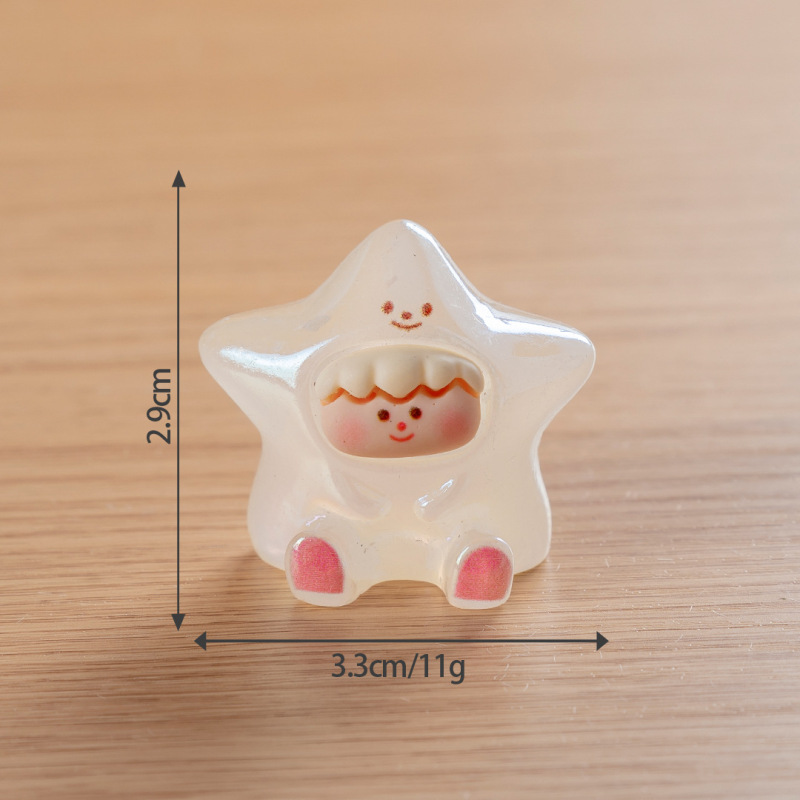 电镀夜光渐变许愿莉莉丝萌粒 DIY饰品配件钥匙挂件车载桌面小摆件|undefined