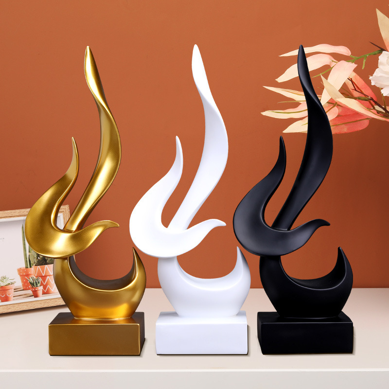 Factory Direct simple modern creative flame bird craft decoration gift office living room resin decoration wholesale