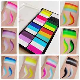 儿童面部彩绘颜料一整套摆摊水洗无毒舞台妆cos膏水溶性彩虹