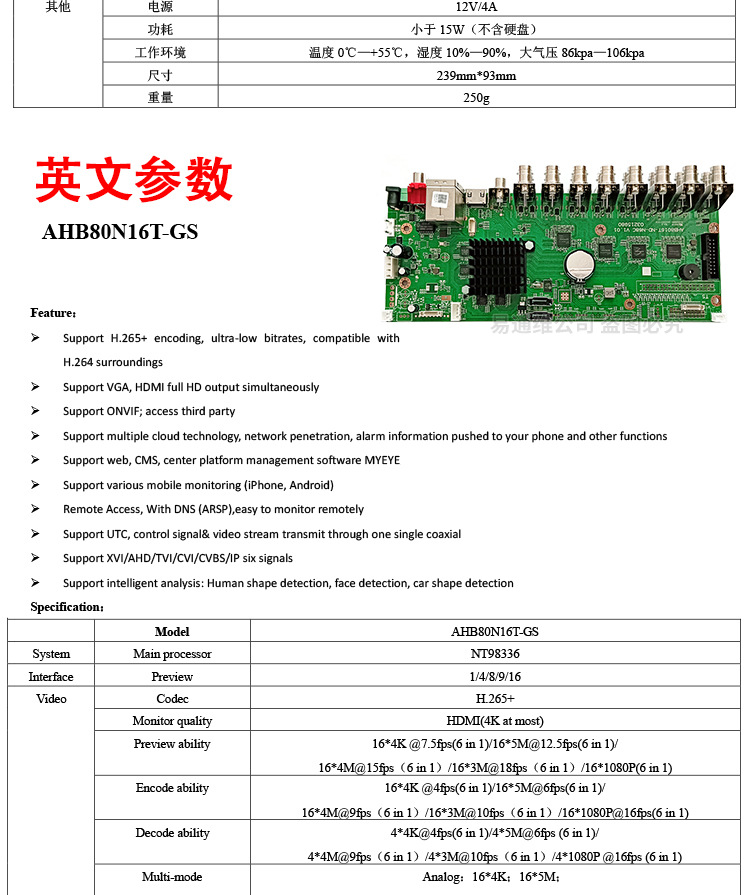 Xiongmai Koaxial-DVR Videorekorder, 5MP, 4/8/16 Kanal