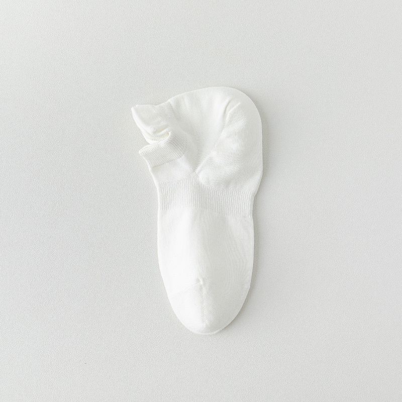 Calcetines de barco de algodón de color sólido, calcetines cortos de orejas para hombres, calcetines de embalaje independientes de algodón anti-balling 100 en uno sin costuras óseas