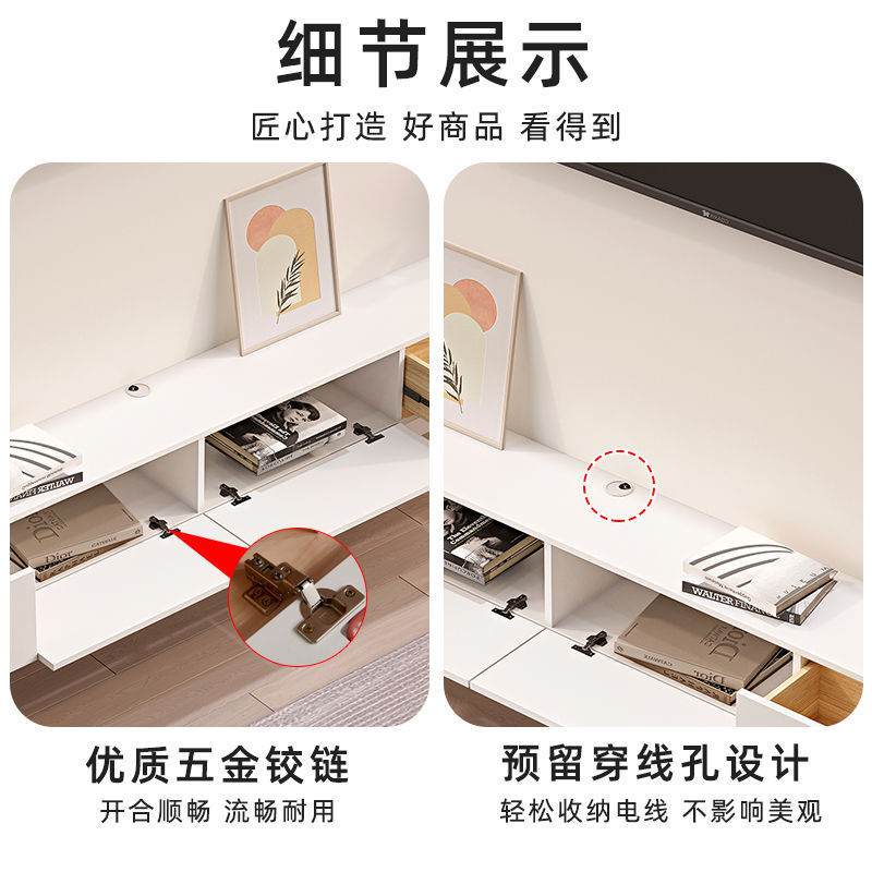 宙に浮いたテレビキャビネットのお茶の組み合わせクリーム風現代シンプルな小戸型吊り式リビングルームの浮遊テレビキャビネット|undefined
