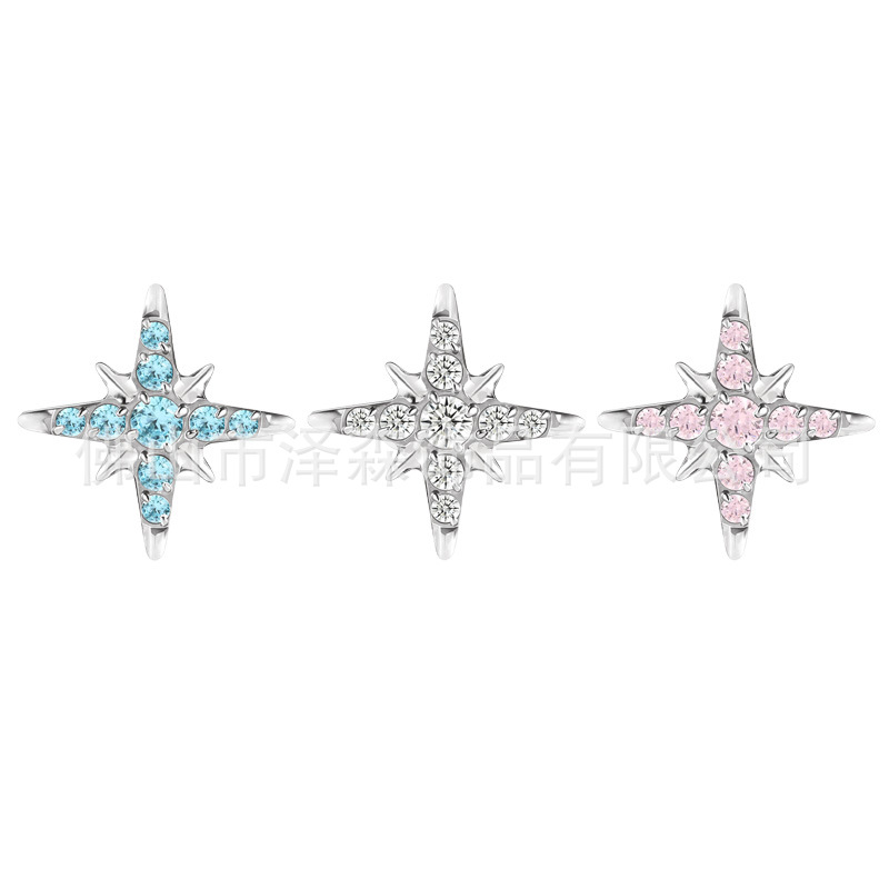 Silver pointed spike labret stud material detail