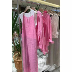 年夏の新型フランス式の綺麗な雰囲気で、優しいリゾート風のtシャツです。