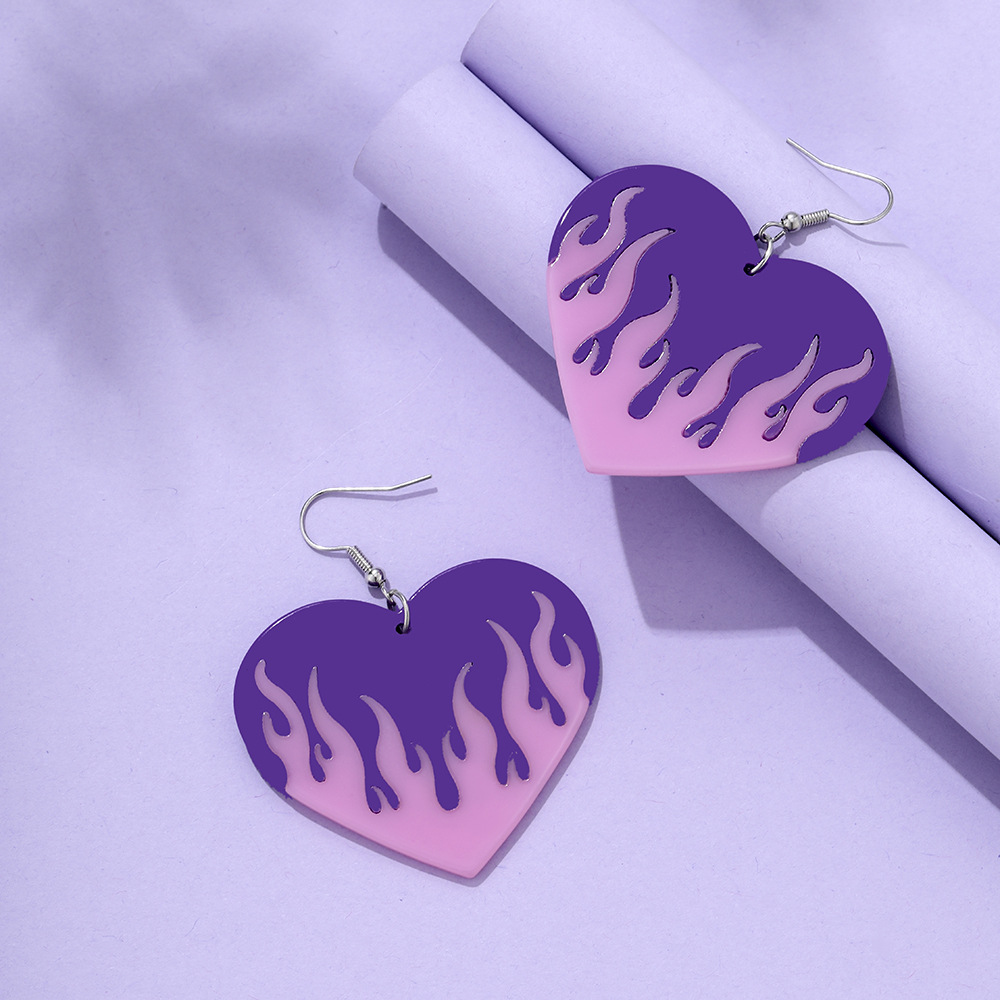 Heart No Inlaid Earrings display picture 16