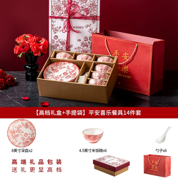 Romantic rose meal for 6 people + handbag