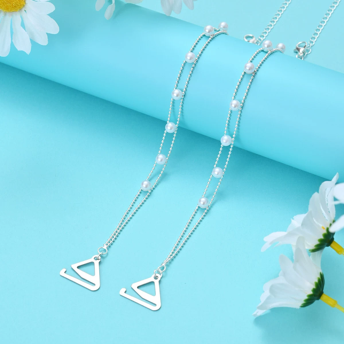 Дикая металлическая бисерная цепочка жемчужное нижнее белье бюстгальтер на плече летом