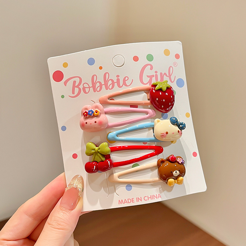 F9048-8# strawberry cherry bb clip five-piece set