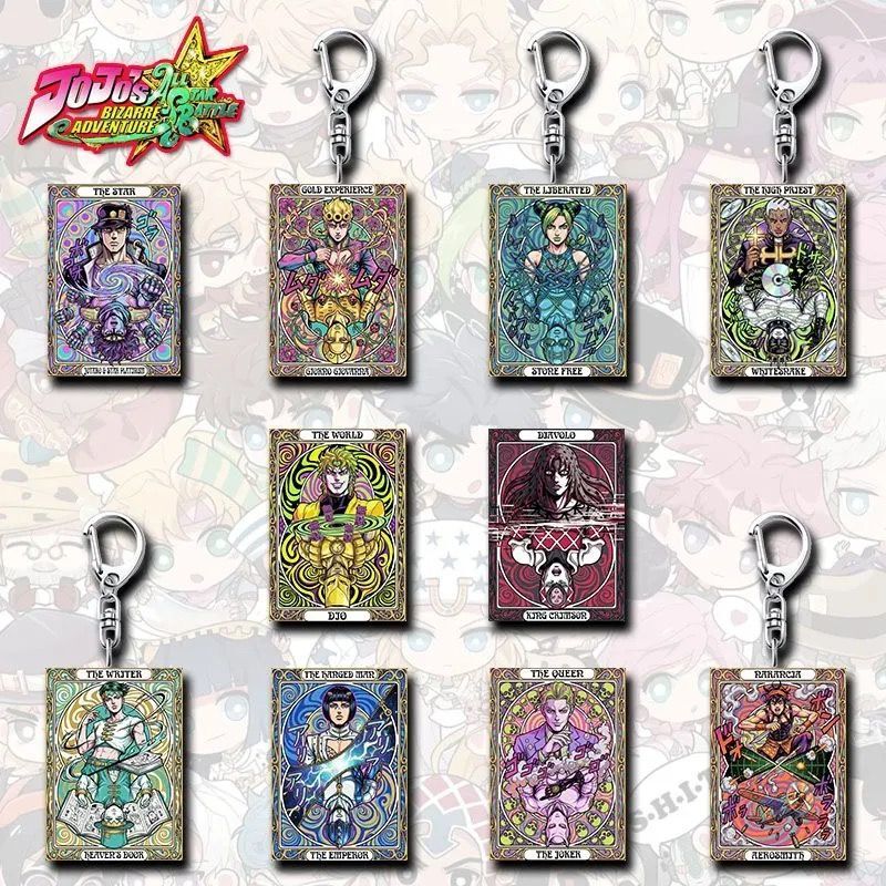 Jojo's Bizarre Adventure Acrylic Keychain Cute Anime Student Backpack Creative Pendant Gift Decoration