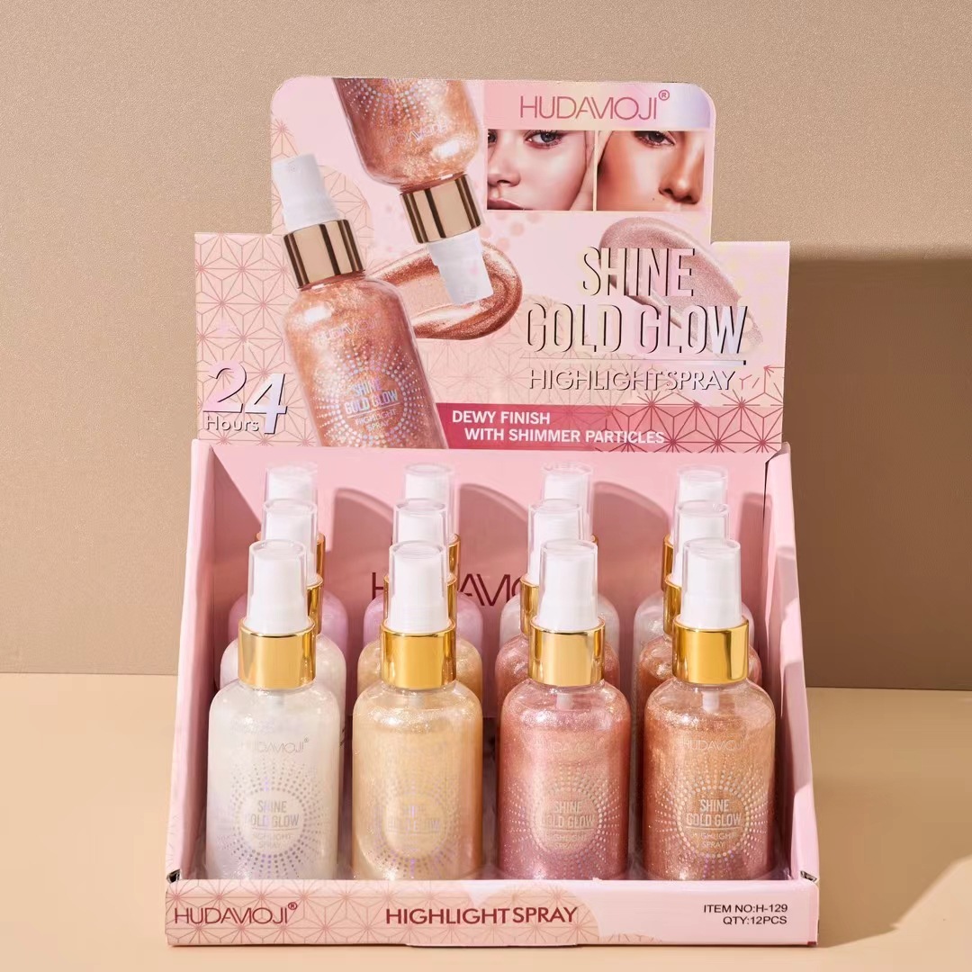 Amazon suministra spray de alta luz 60ml líquido de reparación facial y cuerpo perlado brillante líquido transfronterizo entre Europa y América image 4