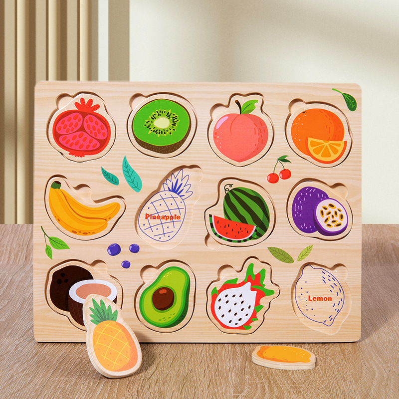 Ilustración de los niños cognitiva matching escena avión rompecabezas digital fruta tráfico animal educación temprana juguetes educativos