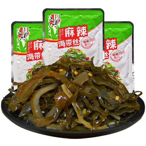 Spicy Dried Kelp Sichuan-Style Side Dish, Aromatic Spicy Dried Kelp Pickled Vegetables, Full Cart Pickled Vegetables, Salted Vegetables, Bulk Snacks, Ready-to-Eat, Wholesale