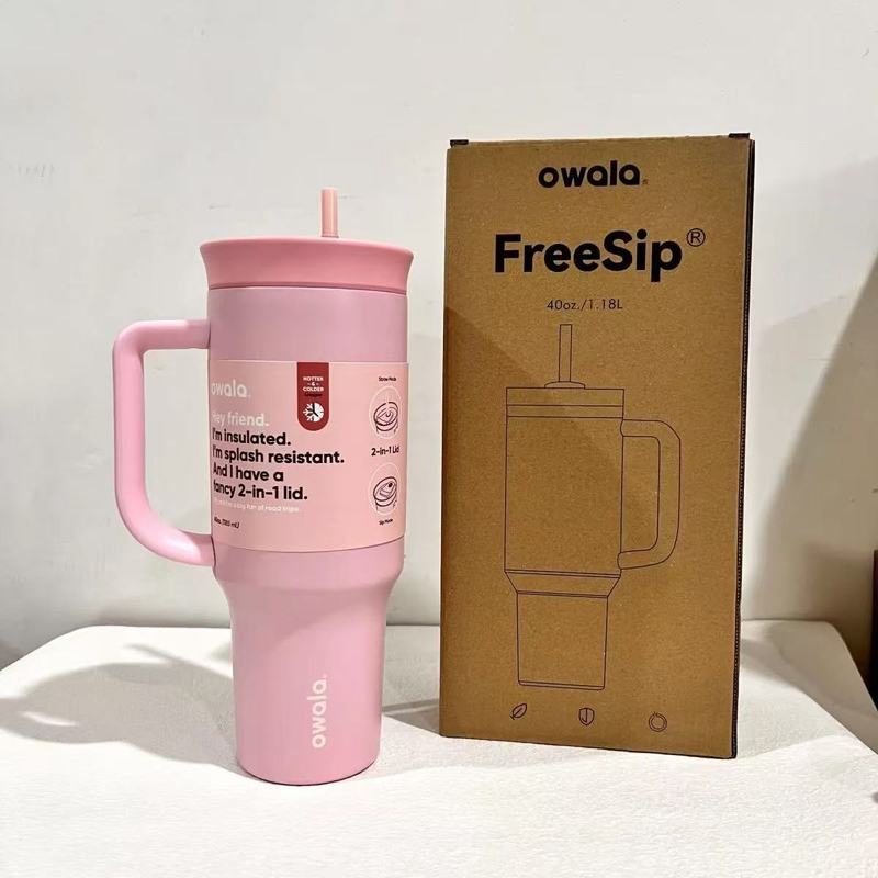 新しい owala40oz 二層ステンレス鋼カーカップ大容量屋外真空断熱アイスカップ|undefined