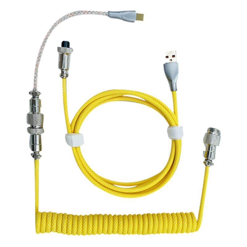 Кабель Macaron RGB с подсветкой, кабель с авиационным разъемом, кабель для клавиатуры, кабель для передачи данных, USB-кабель, кабель для передачи данных Type-C с эффектом подсветки RGB.